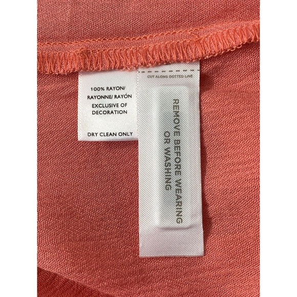 Ann Taylor LOFT Beach Tunic Swim Cover Up Small Coral Orange Dress NWT - Picture 8 of 9